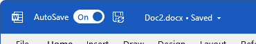 The title bar indicates that the document is saved